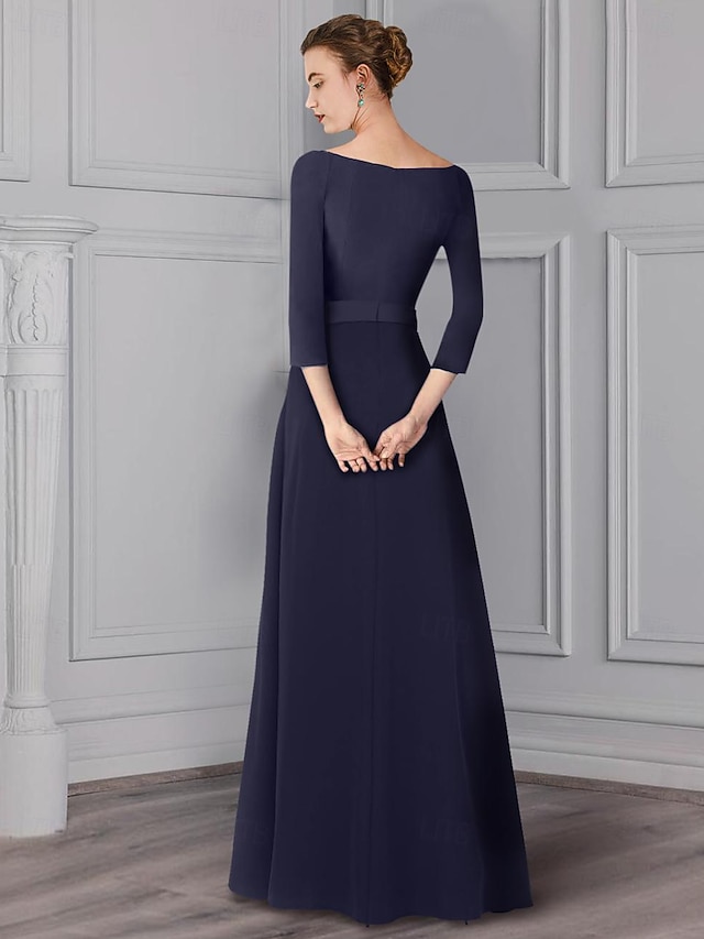 V-Neck Feathers Sleeves Ankle-Length Mother Of The Bride Jumpsuit with Bowknot