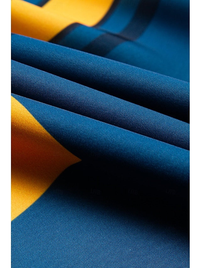  Per donna Geometrico Fiore / Piante Da mare Fine settimana Senza maniche Blu Increspato Legare indietro / Legare davanti Senza maniche Blouse Allacciato al collo Estate