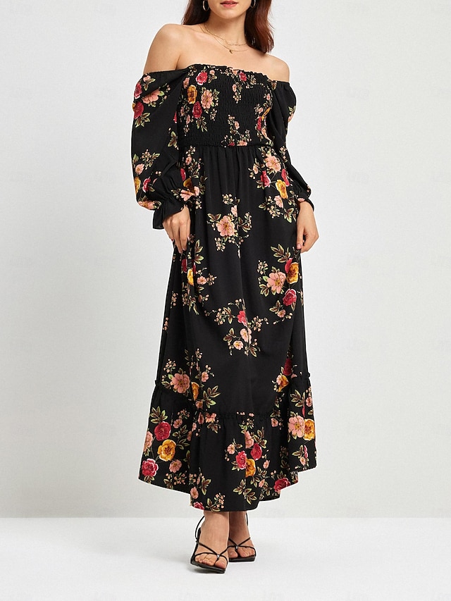  robe de vacances de printemps à motif floral