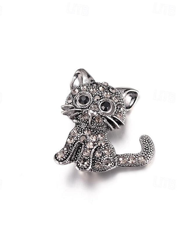  Damskie Broszki Klasyczny Kot Zwierzęta Elegancki Broszka Biżuteria Srebrny Na Codzienny Randka