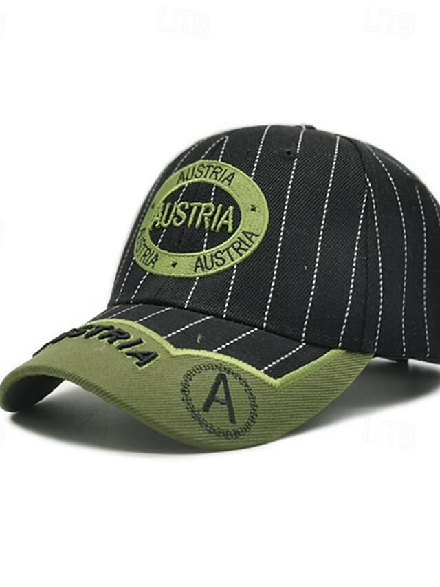  Per uomo Cappellino da baseball Cappello da sole Cappello da camionista Nero Kaki 100% cotone Con ricami Di tendenza Informale Strada Giornaliero Alfabetico Regolabile Crema solare Traspirante