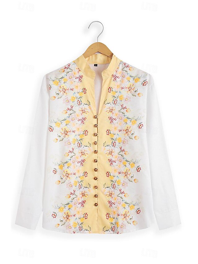 Men's Pink Floral Printed Cotton Casual Shirt