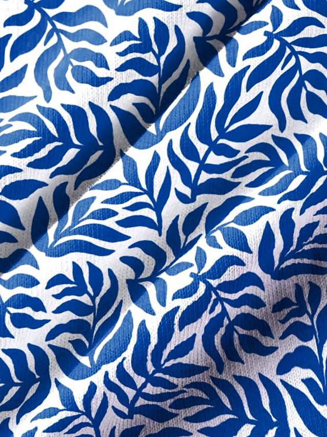 Women's Polyester Leaf Print V Neck Long Dress Maxi Dress Short Sleeve Summer 2024 26.99