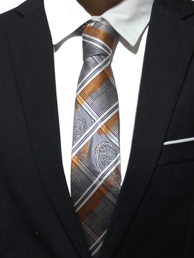  1 stk grå mann slips bredde brudgom brudgom slips 8 cm forretningsleder slips