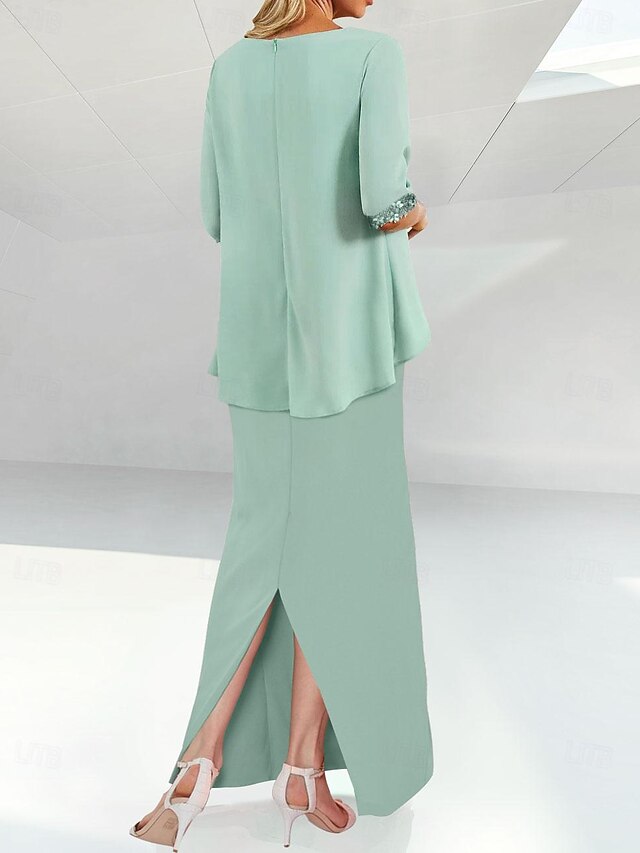 Sheath Column Floor Length Party Dress Cocktail Dress Wedding Guest ...