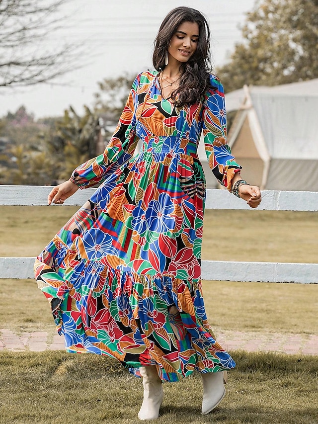  Women's Chiffon Chiffon Dress Floral Ruched Pleated Asymmetrical Long Dress Maxi Dress Party Sleeveless Summer