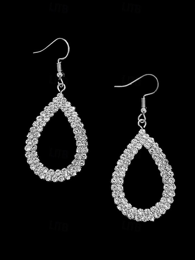  1 Pair Drop Earrings For Women's Gift Date Birthday Alloy Fancy Fashion Diamond