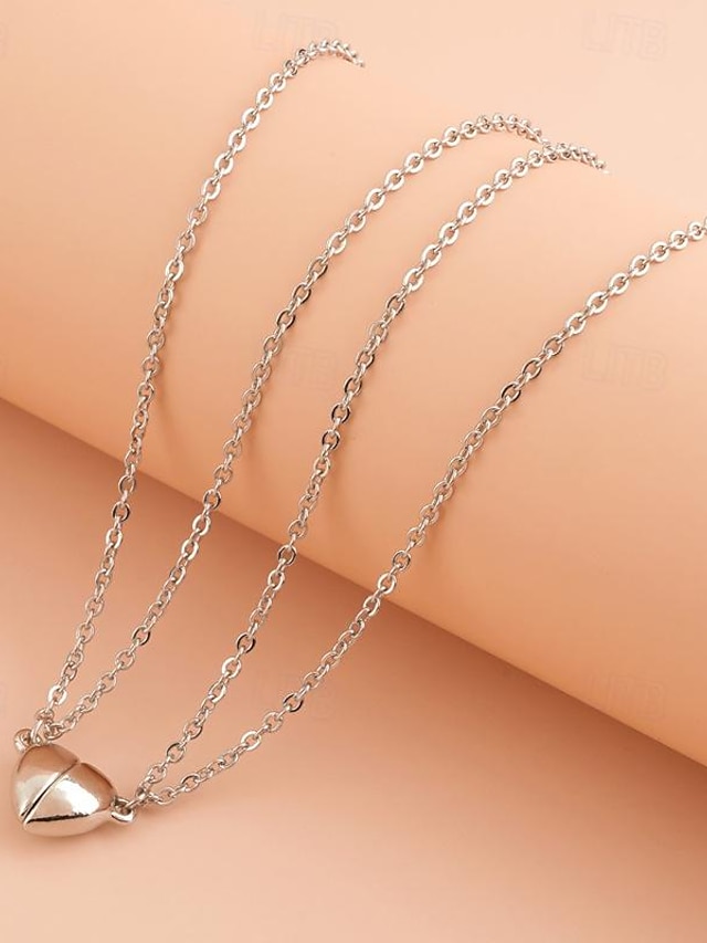  Necklace For Women's Wedding Party Evening Gift Alloy Fancy Heart Joy