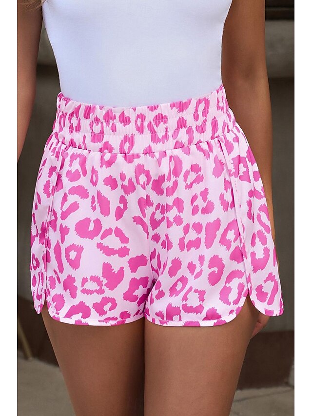  Dame Shorts Delt Kort Lys Rosa Sommer