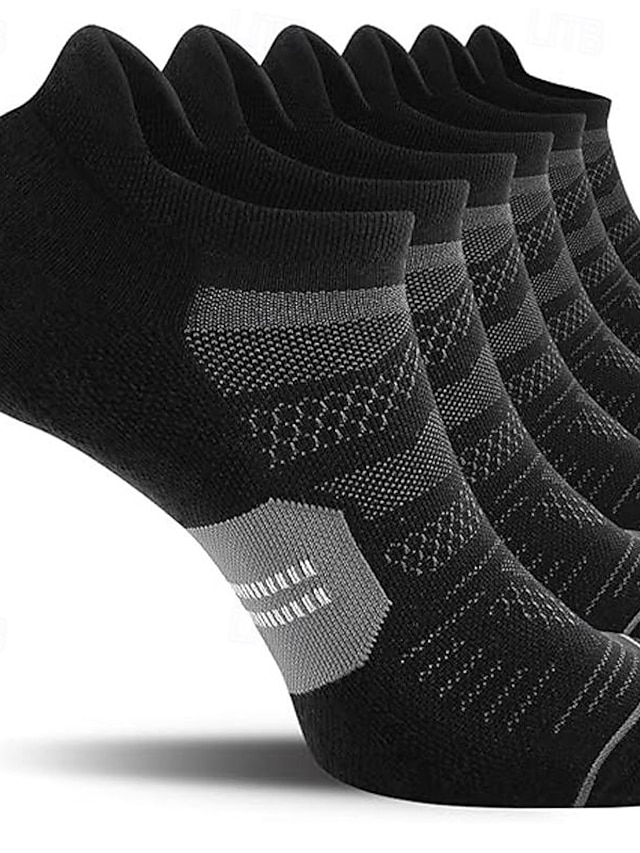  Homme Paquet de 6 Paquets multiples Chaussettes Chaussette Chaussettes courtes Chaussettes de Course Chaussettes décontractées Noir Blanche Couleur Bloc de couleur Sport & Loisir du quotidien Vacances