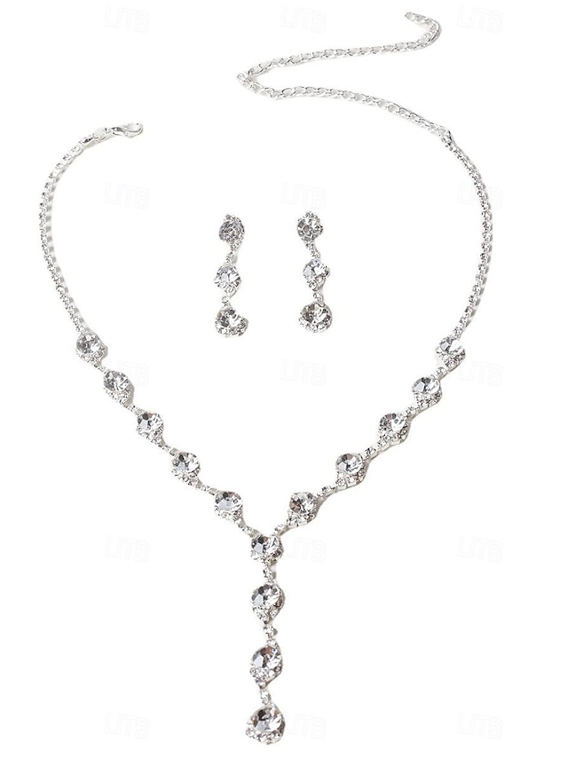  Jewelry Set For Women's Wedding Party Evening Alloy Fancy