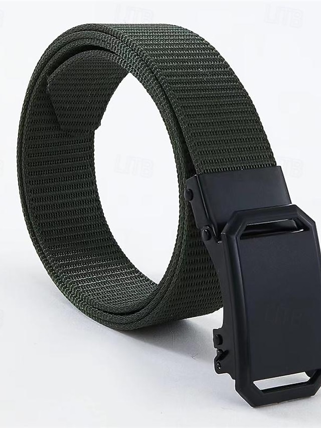  Men's Belt Outdoor Belt Waist Belt Black Blue Nylon Adjustable Heavy-Duty Plain Outdoor Daily