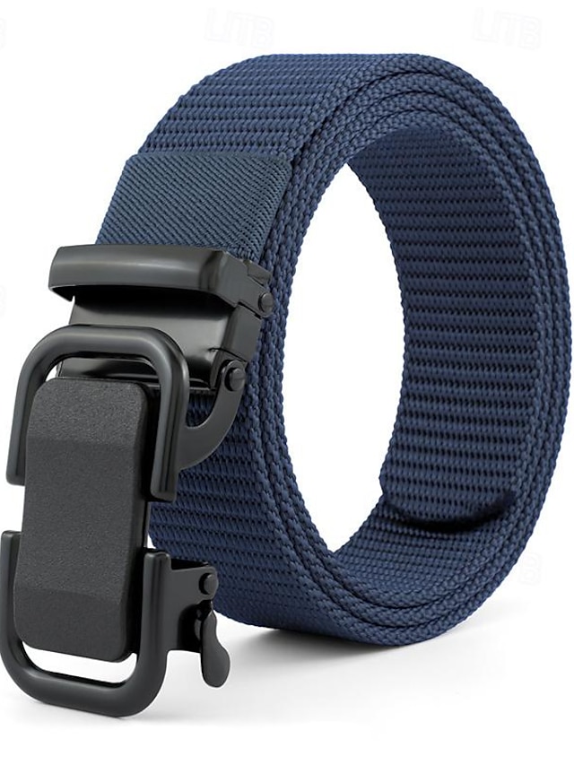  Per uomo Cintura Cintura in nylon Cintura per esterni Per il girovita Nero Blu marino Nylon Regolabile Robusto Liscio Esterno Giornaliero