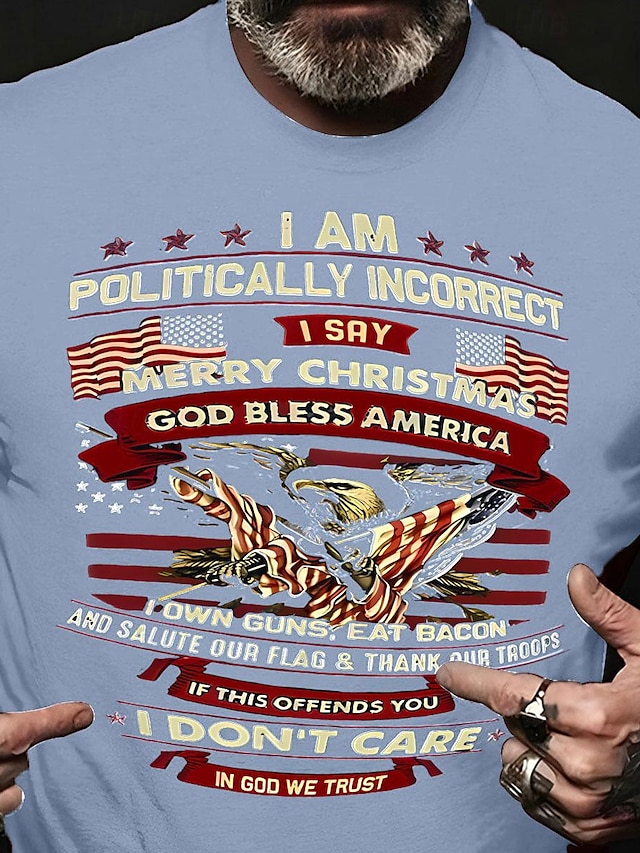  Giorno dei Veterani Maglietta Grafica Prints Aquila Bandiera Nazionale Maglietta Grafica Cotone Maniche Corte Maglietta Grafica Grigia Malva Blu Confortevole T-Shirt Moda Stradale Vacanza Designer
