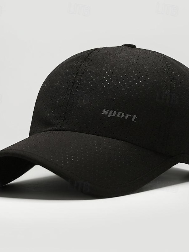  Men's Baseball Cap Sun Hat Trucker Hat Black White 100% Cotton Fashion Casual Street Daily Letter Adjustable Sunscreen Breathable