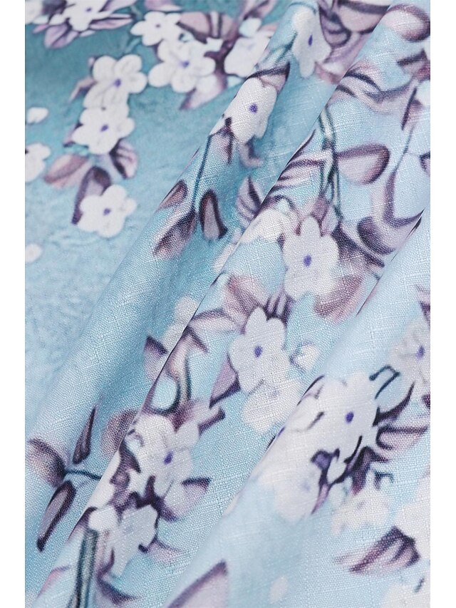 Pink And Blue Print Trousers