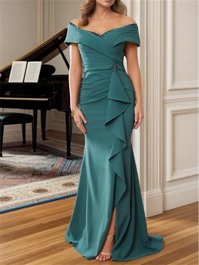 A-Line Mermaid / Trumpet Wedding Guest Dresses Elegant Dress ...