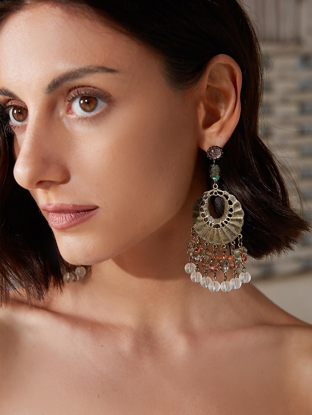  Dame Hoppe. Split, og dobbeltringe Metallegering Natursten Boheme