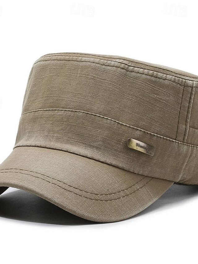  Bărbați Unisex Bască Flat Șapcă de baseball Cap militar Pălărie de cadet Negru Bleumarin Poliester Epocă Modă Casual Stradă Zilnic Simplu Ajustabile Respirabil