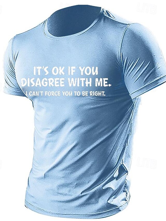  Herren Grafikdrucke Mit Buchstaben bedruckt T Shirt Grafischen T-Shirt 100% Baumwolle Kurzarm Grafik Hemd Gelb Rote Blau Bequemes T-Shirt Outdoor Straße Modedesigner-Kleidung