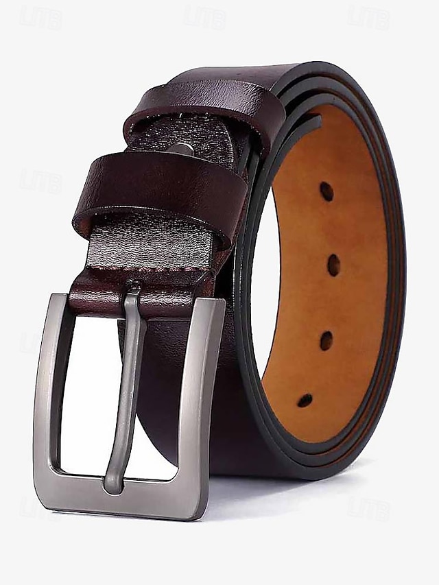  Men's dark brown Black Leather Vintage Fashion