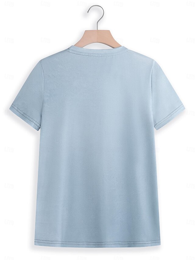 0040~Kitten Printed Crew-Neck T-Shirt