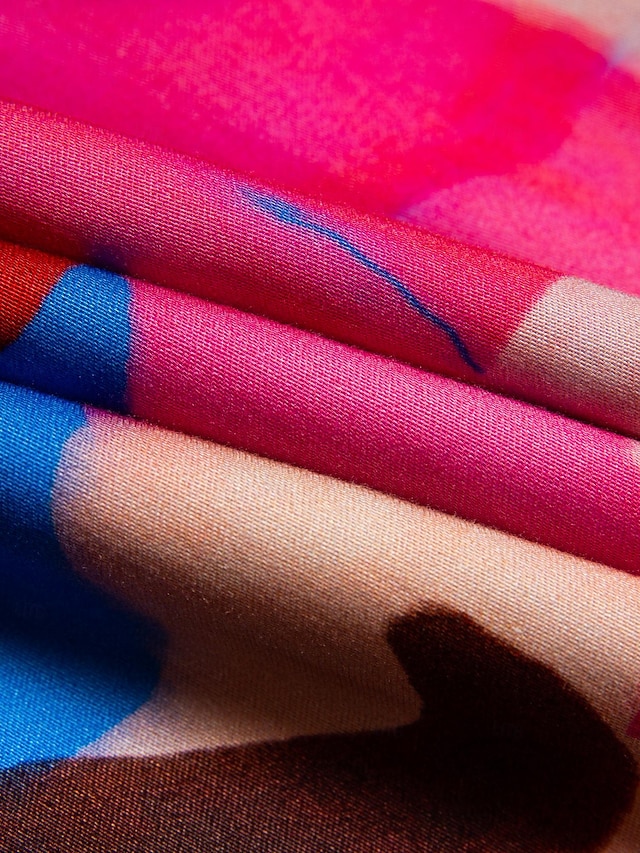  Dam Solklänning Sommarklänning Halter Neck Klänning Långklänning Maxiklänning Rosenröd Ärmlös Mode Blommor Blomma / Växter Halterneck Blomstil Tryck Vår & sommar Halterneck Strandsemester Ljuv