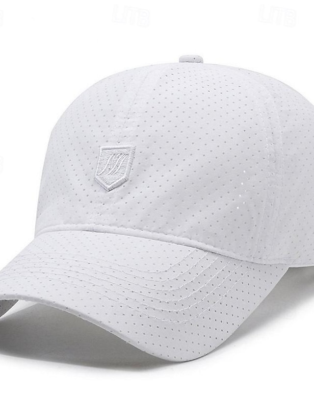  Men's Baseball Cap Sun Hat Trucker Hat Black White Polyester Fashion Casual Street Daily Plain Adjustable Sunscreen Breathable Quick Dry