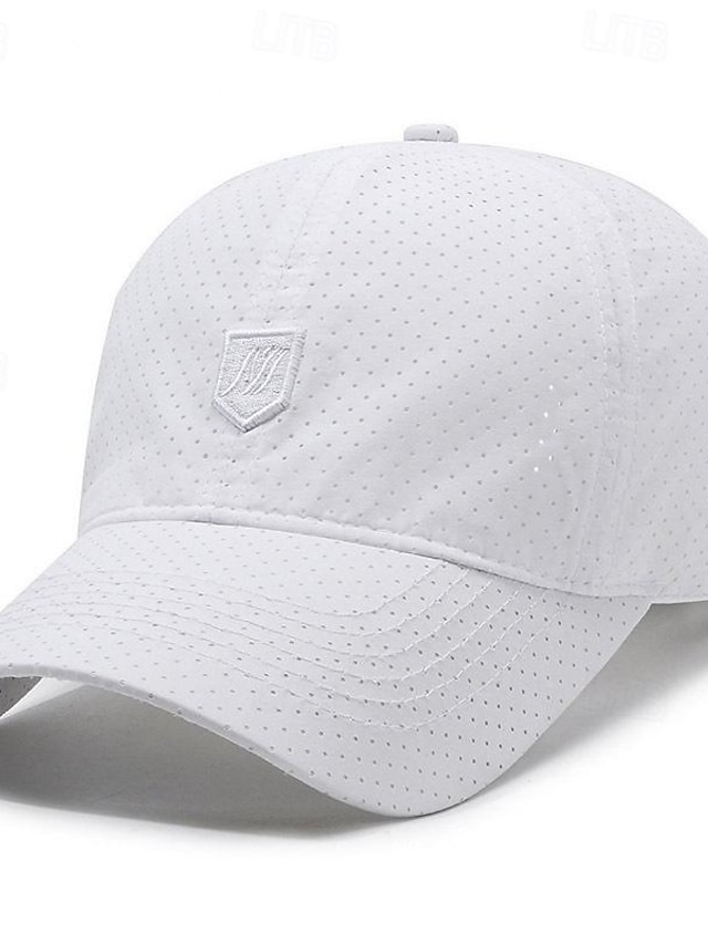  Per uomo Cappellino da baseball Cappello da sole Cappello da camionista Nero Bianco Poliestere Di tendenza Informale Strada Giornaliero Liscio Regolabile Crema solare Traspirante Asciugatura rapida