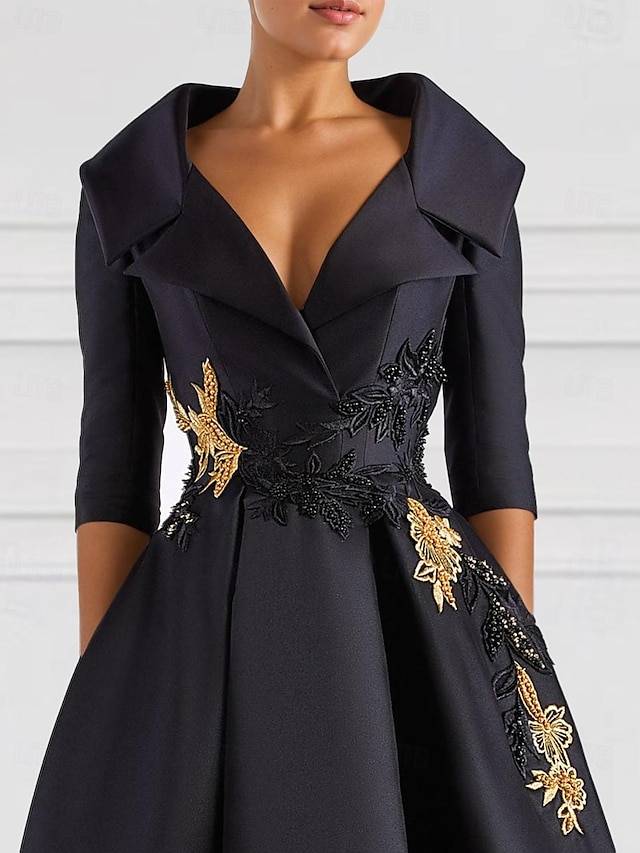 Elegant Long Sleeve A-Line Women's Formal Evening Dress
