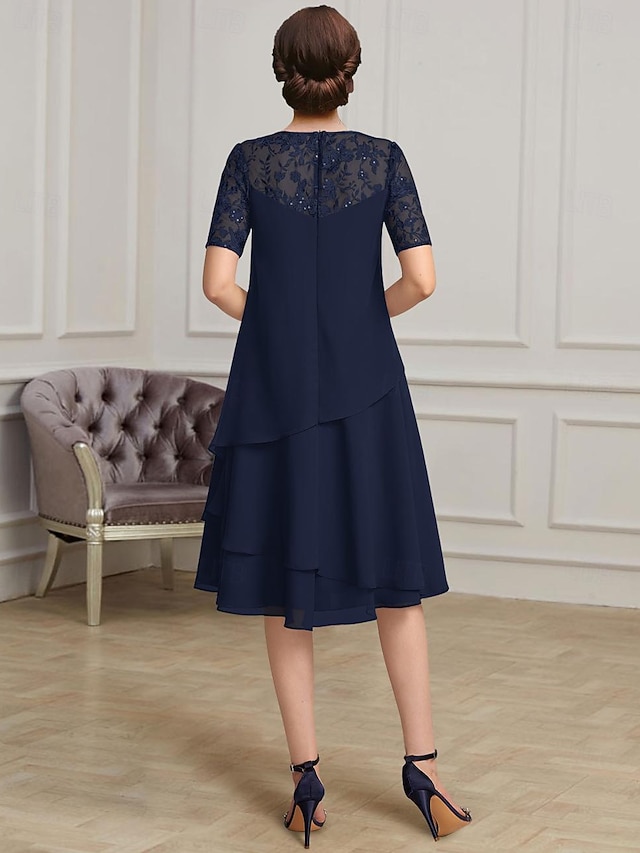 sachin and babi light blue dress Bragging Rights Black Lace Long Sleeve Skater Dress