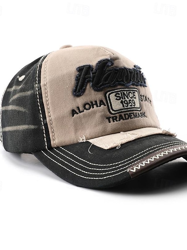  Herr Basebollkeps Solhatt Trucker Hat Rubinrött Grön Bomull Lappverk Broderad Mode Ledigt Gata Dagligen Bokstav Justerbara Solskyddskräm Andningsfunktion