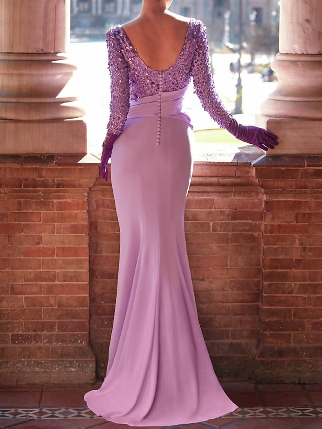 Elegant Wedding Dress Square Neck Mermaid Prom Dress Evening Dress Gala Dress   D2501