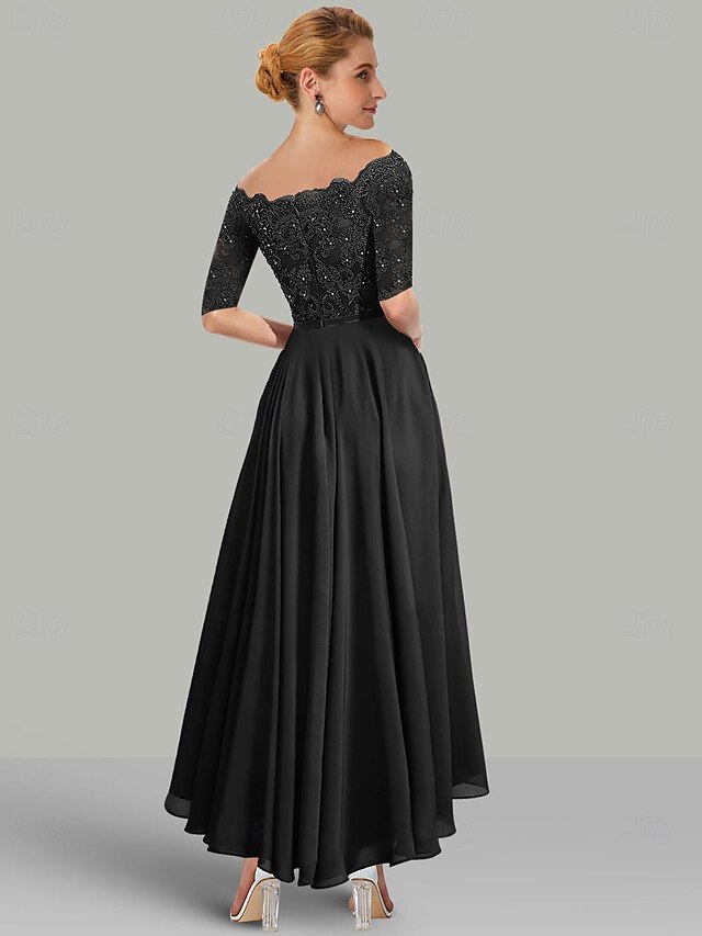 Elegant Dress of A-Line Shoulder Off Simple Mother Bride the main image 1