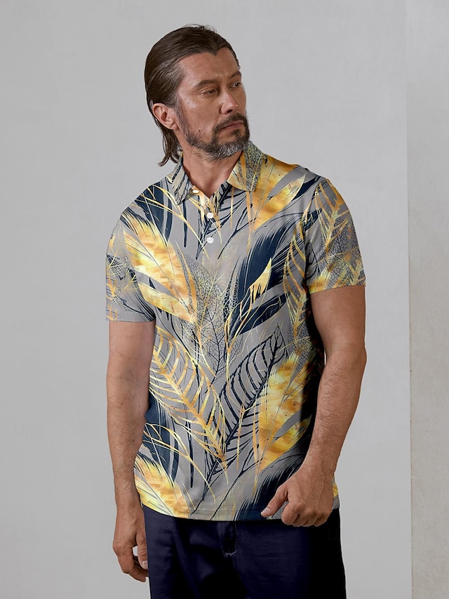  Homme T-shirt POLO Bleu de minuit Manche Courte Top Tenue de golf Vêtements Tenues Porter des vêtements