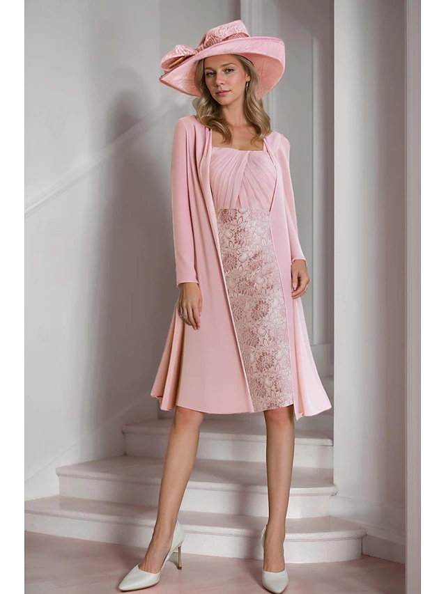 Robe De M re De La Mari e En Deux Pi ces l gante Longueur Genou En robe-de-m-re-de-la-mari-e-en-deux-pi-ces-l-gante-longueur-genou-en