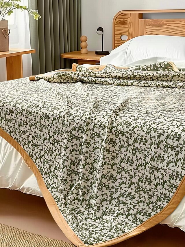  Filtar & Plädar, Blommig / Blomma 50 % regenererad cellulosafiber + 50 % bomull Supermjuk filtar