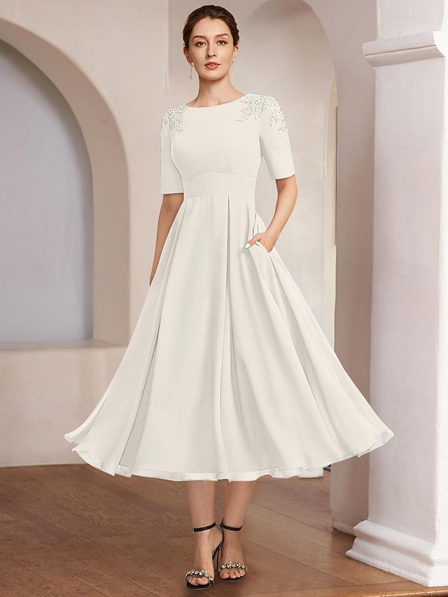 A-line Bateau Neck Lace Top Long Maternity Dresses Moss