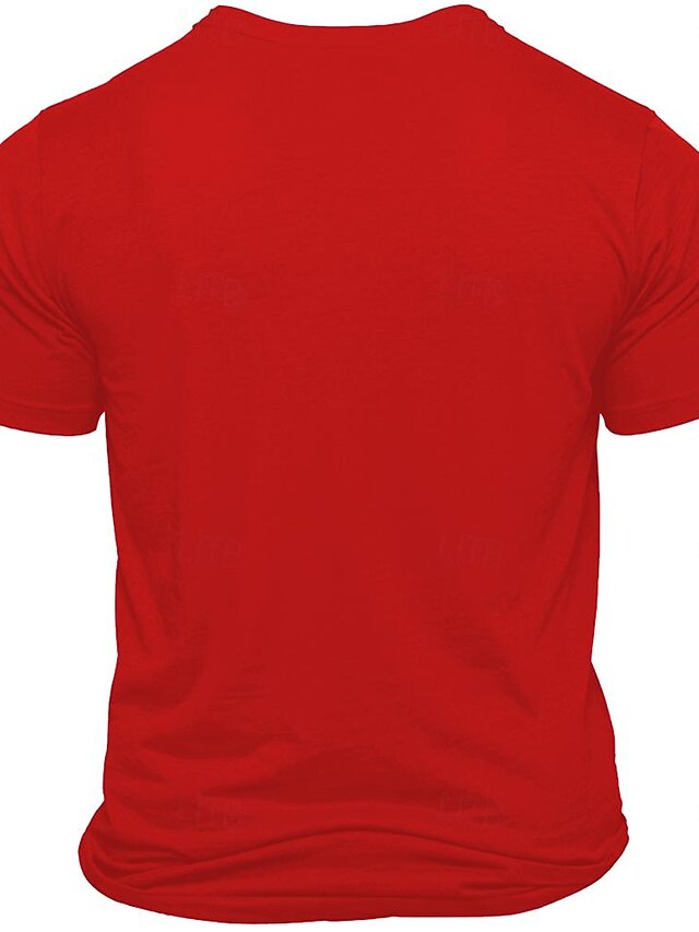  Vlag Voetbal T-Shirt Voetbal Zwart Rood Donkerblauw T-shirt Voor heren Grafisch 100% katoen Shirt Sport Klassiek Overhemd Korte mouw Comfortabel T-shirt Zomer Lente Modeontwerper kleding S M L XL XXL