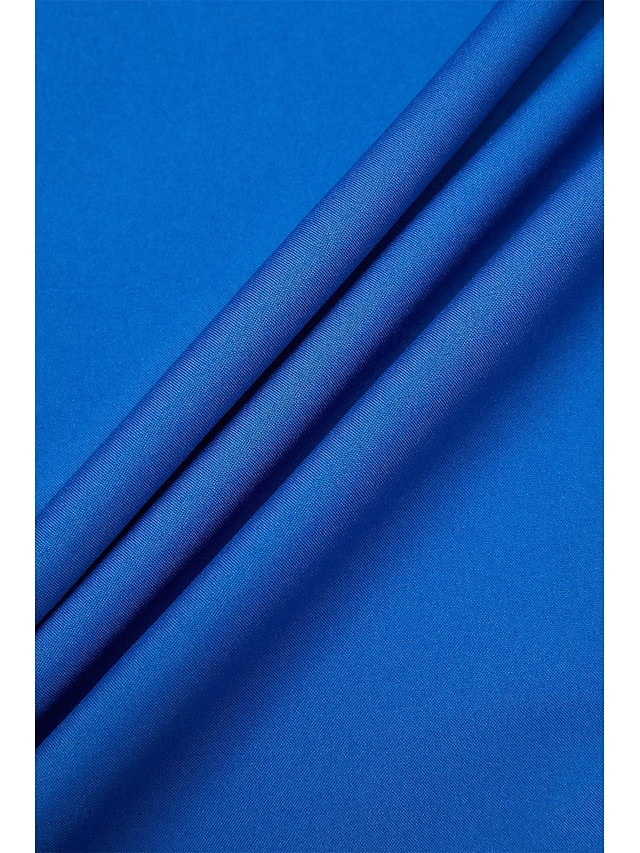  Naisten Teen pituus Kietaisumekko A linjainen mekko Tyylikäs Juhla Ruffle Sleeve Häät Juhla Normaali Tavallinen V kaula-aukko Sininen Apila Kesä