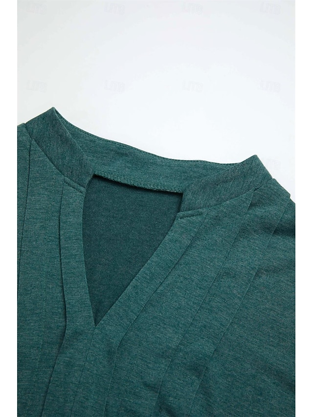 Women's Summer Tunic Halter Top - Front Tie Mock Neck Sleeveless Blouse, Army Green