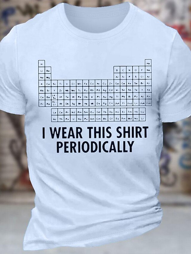  Homens Geométrico Estampas Abstratas Engraçado impressão de carta Camiseta Camisetas gráficas 100% Algodão Manga Curta Gráfico Camisa Azul marinho Urze Cinza Preto Camiseta confortável Férias Rua