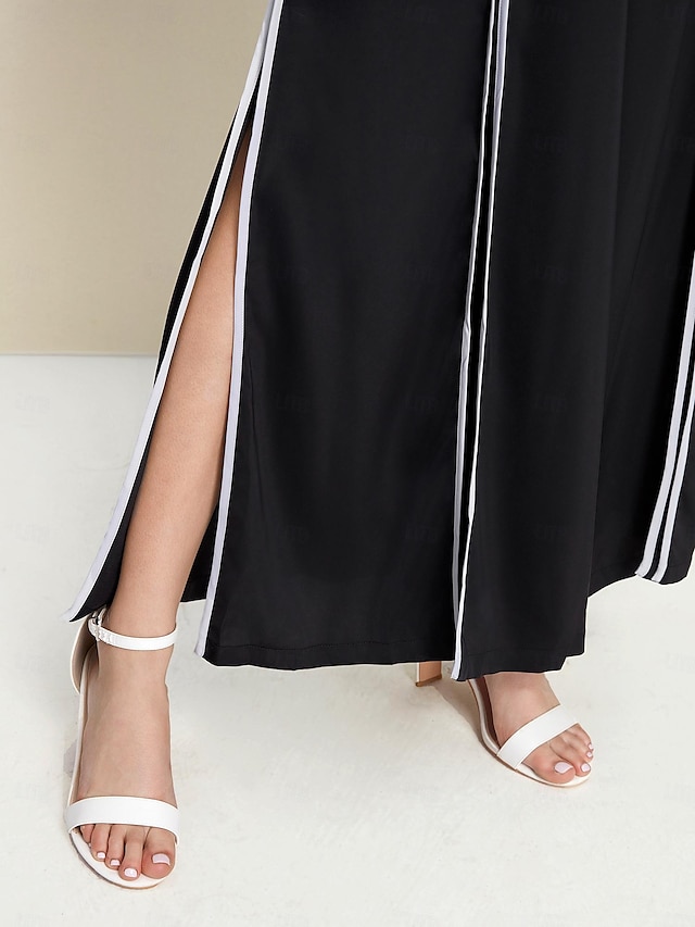  Dámské Drzý Maxi Elegantní Kancelář Denní Černá Celý rok XS S M