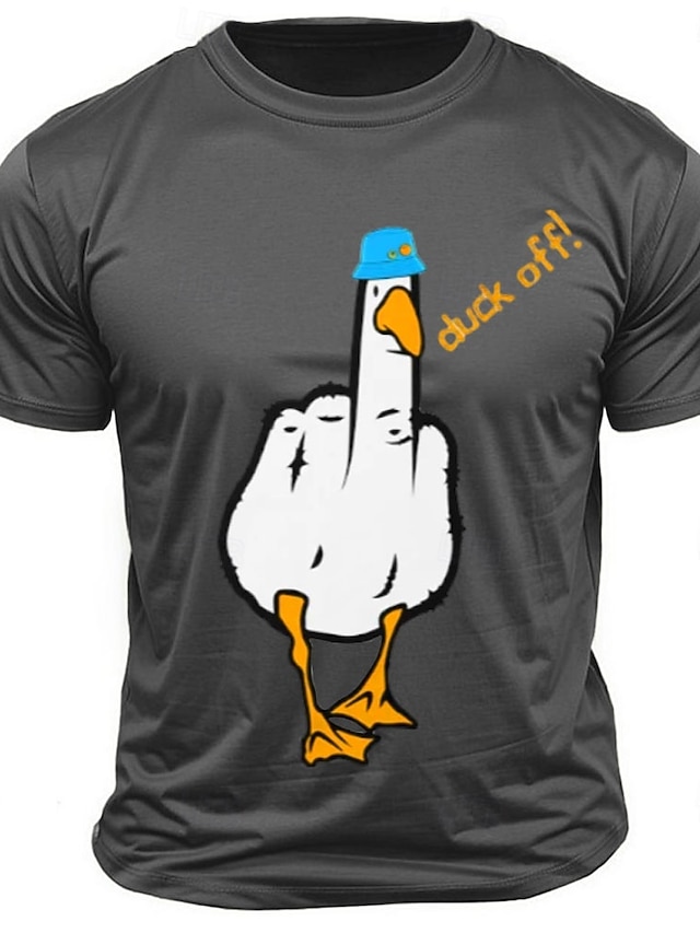  Ανδρικό Αστείο Γραφικό T-shirt 'Φύγε!' Γραφικό με δάχτυλο μεσαίου δαχτύλου Κοντομάνικο