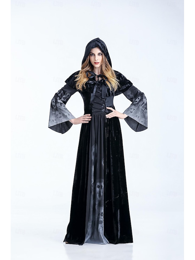  Bruxa Vampiros Dia das Bruxas Traje Cosplay Noite de Walpurgis Fantasias Crianças Adulto Mulheres Para Meninas Carnaval Baile de Máscaras Festa Mascarilha Fantasias fáceis de Halloween Vestir-se