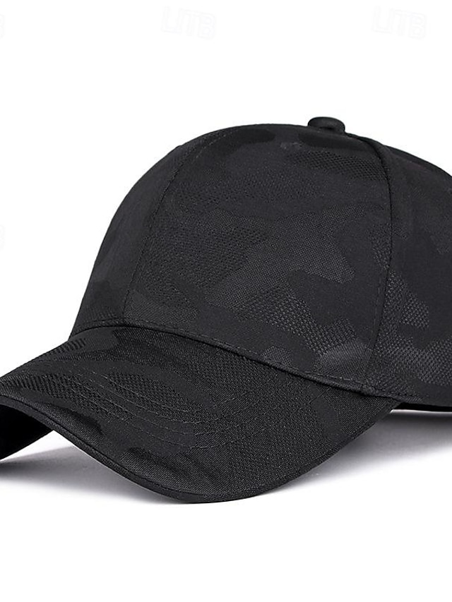  Bărbați Șapcă de baseball Palarie de soare Căciulă de camioner Negru Alb Poliester Modă Casual Stradă Zilnic camuflaj Simplu Ajustabile Cremă Cu Protecție Solară Respirabil