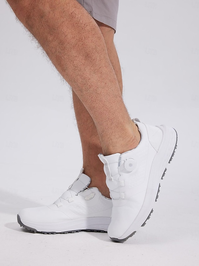  Men White Grey Adjustable Golf Shoes