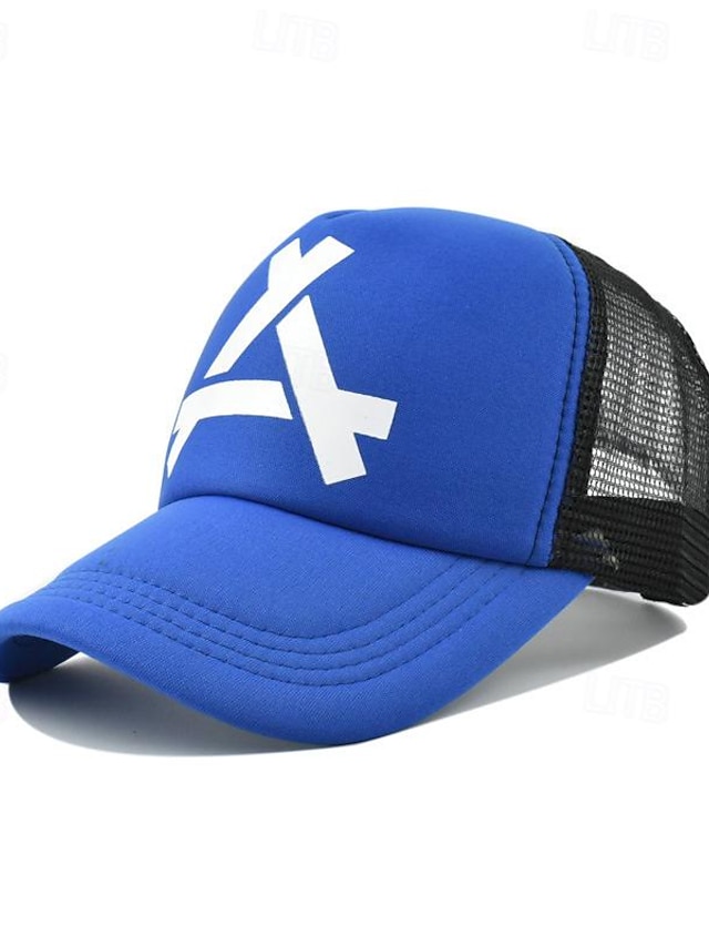  Herre Snapback lue Baseballcaps Solhatt Trucker Hat Nettinghette Svart Hvit Bomull Netting Mesh tilbake Mote Fritid Gate Daglig Grafisk Justerbare Solkrem Pustende