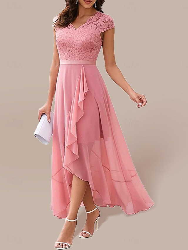 Cheap Chiffon Dresses For Women 2026.Women's Maxi Dress Lace Dress Cocktail Dress Wedding Guest Dress ...