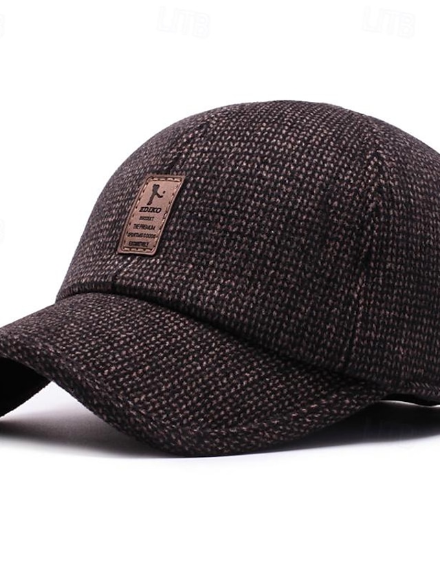  Herren Cap Basecap Sonnenhut Kappe Schwarz Kaffee Polyester Modisch Brautkleider schlicht Strasse Täglich Glatt Einstellbar Sonnenschutz Atmungsaktiv
